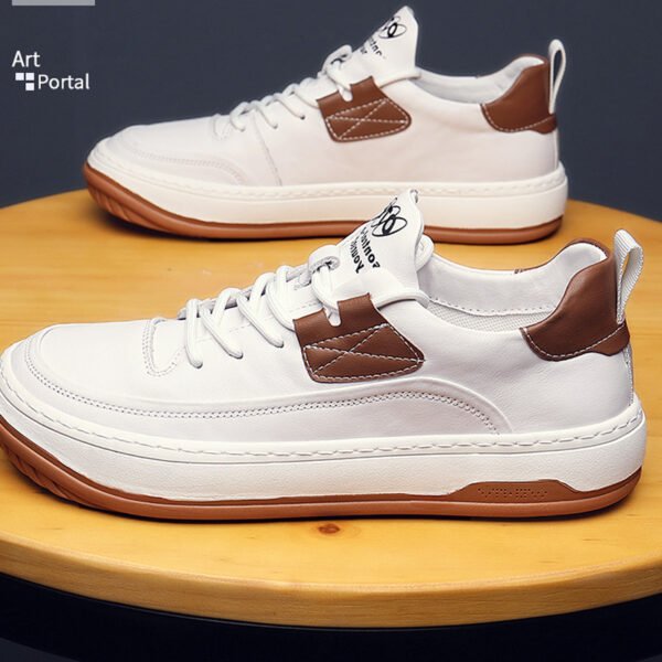 Men's leather soft-soled trend korean version sneakers-WH-03316