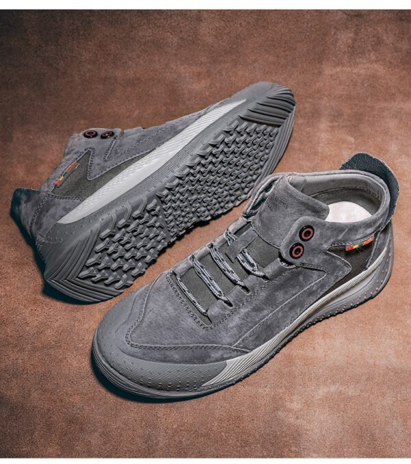 new style plus velvet outdoor  Leather high top casual shoes GY-20325 - Image 3