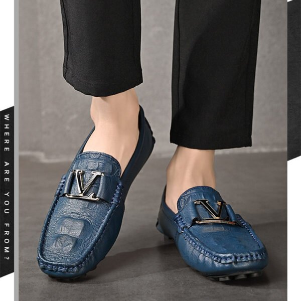 Genuine leather soft sole men's shoes loafers BL-99010 - Image 4