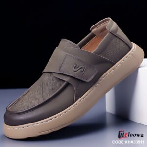 soft and breathable retro Genuine Leather shoes KHA-32619